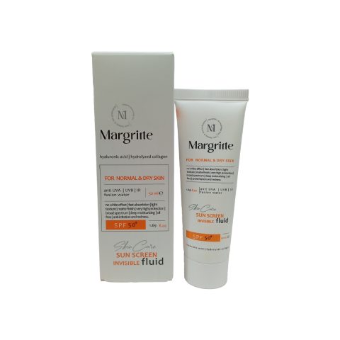 فلوئید ضد آفتاب مارگریت مناسب برای پوست معمولی و خشک با SPF50+