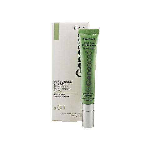 کرم ضد آفتاب رنگی دور چشم ژنوبایوتیک مدل سانوژن با SPF30