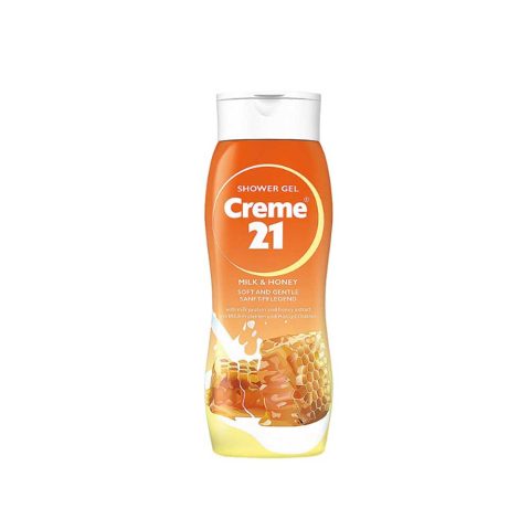 ژل حمام کرم 21 با رایحه شیر و عسل 250 میلی لیتر