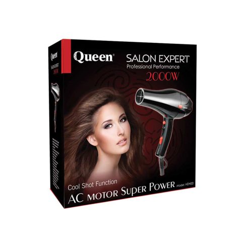 سشوار حرفه ای 2000 وات کوئین مدل HD400