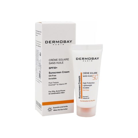 فلوئید ضد آفتاب بی رنگ درموبای مناسب برای پوست چرب و جوشدار با SPF50+