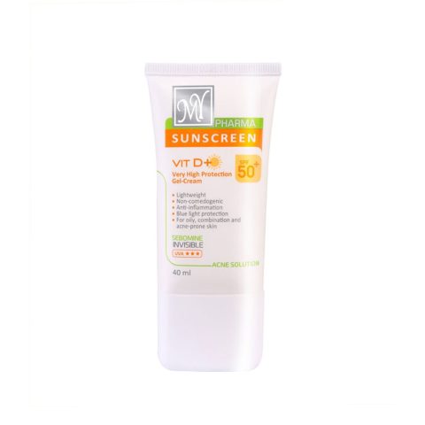 کرم ضد آفتاب بی رنگ مای فارما مدل اکنه سلوشن مناسب برای پوست چرب و مختلط با SPF50