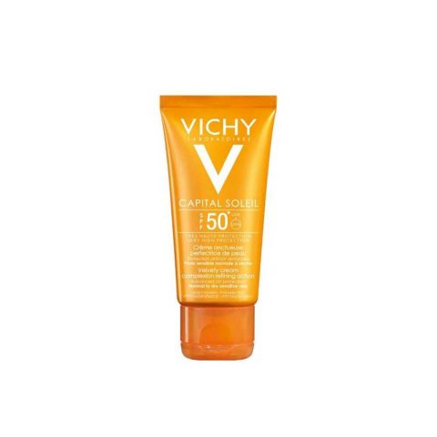 کرم ضد آفتاب بی رنگ ویشی مدل ولوتی ایده آل سولیل مناسب پوست خشک و معمولی با SPF50